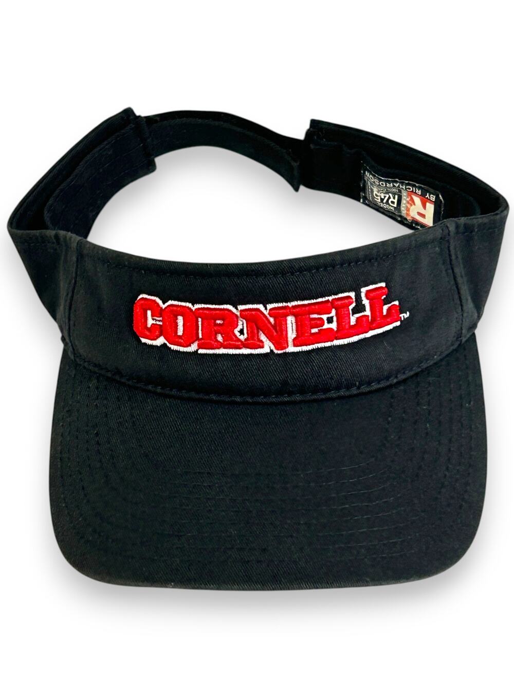 Cornell Visor Big Red Richardson R45 Black 100% Cottton